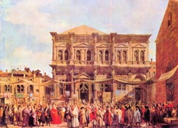Festival in San Rocco by Canaletto
