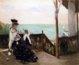 In a villa on the beach by Morisot