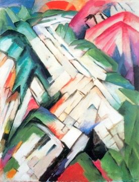 Mountains - landscape by Franz Marc